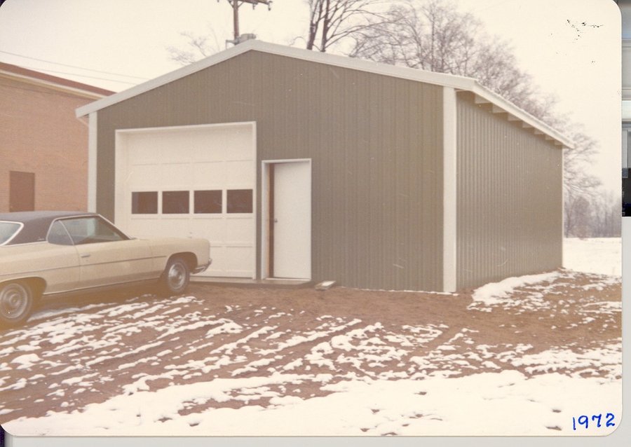 The original Baker Mold and Tool shop in Burr Oak, 1972